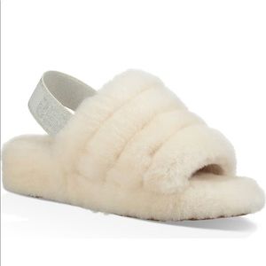 Ugg Fluff Yeah cream Shearling slides 6